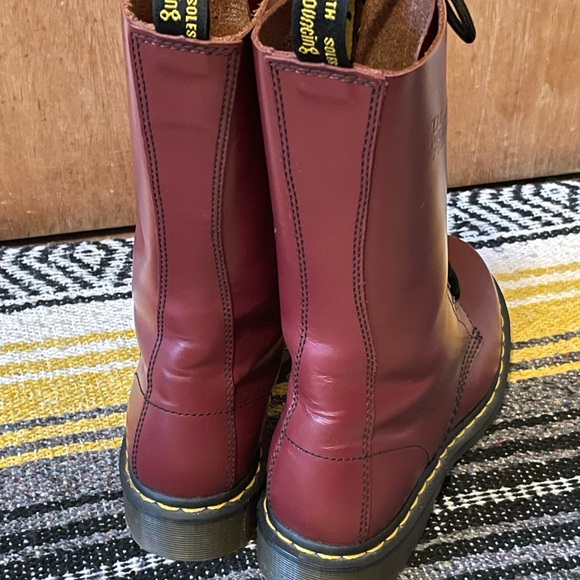 Dr. Martens Burgundy Lace Up Boots - Picture 5 of 14